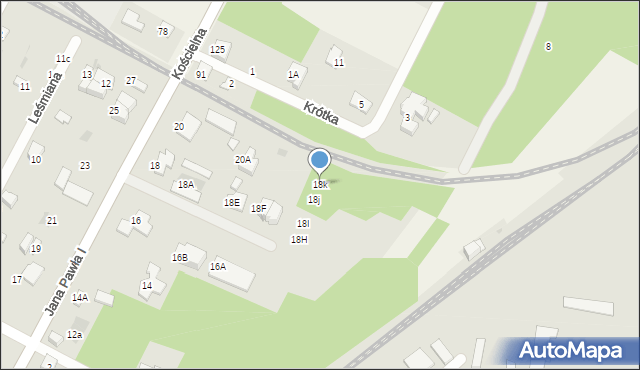 Legionowo, Jana Pawła I, 18k, mapa Legionowo