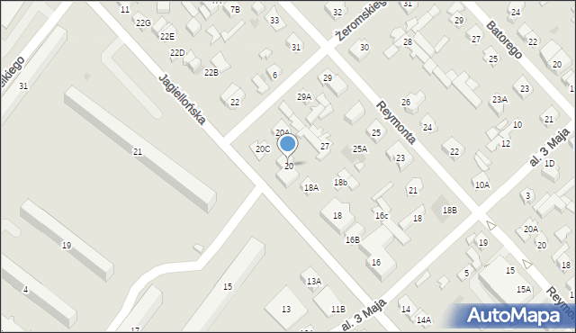 Legionowo, Jagiellońska, 20, mapa Legionowo