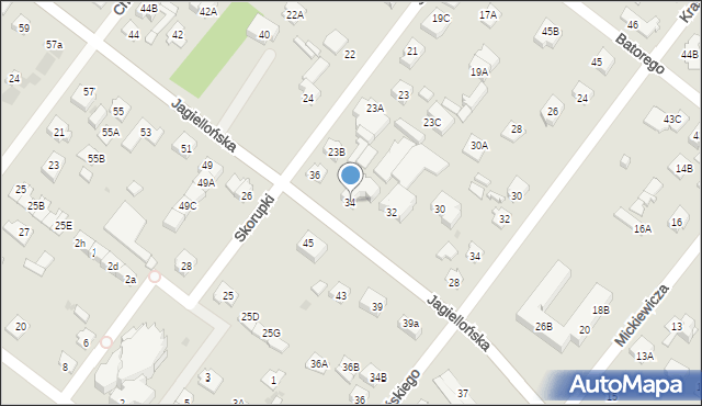 Legionowo, Jagiellońska, 34, mapa Legionowo