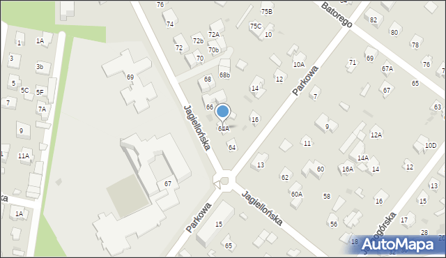 Legionowo, Jagiellońska, 64A, mapa Legionowo