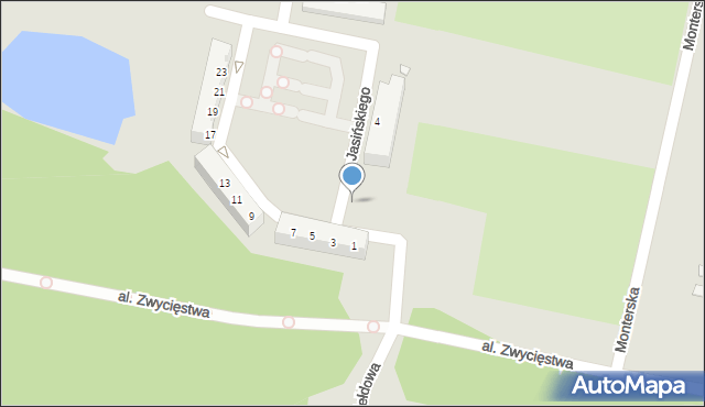 Legnica, Jasińskiego Jakuba, 2, mapa Legnicy