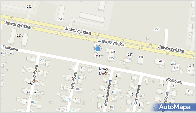 Legnica, Jaworzyńska, 233, mapa Legnicy