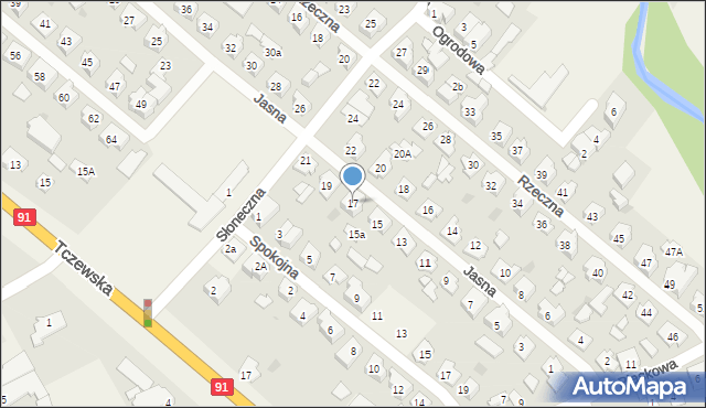 Łęgowo, Jasna, 17, mapa Łęgowo