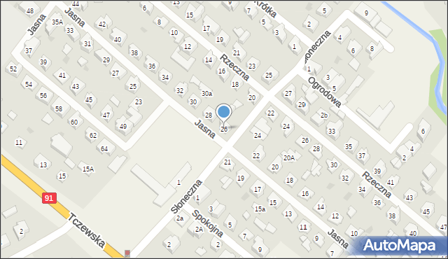 Łęgowo, Jasna, 26, mapa Łęgowo