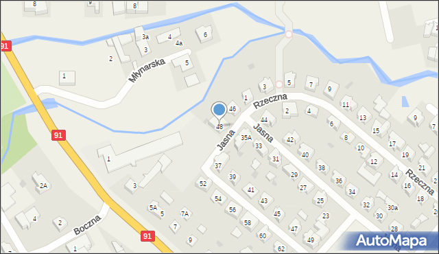 Łęgowo, Jasna, 48, mapa Łęgowo