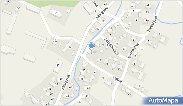 Łęki, Jarzębinowa, 2, mapa Łęki