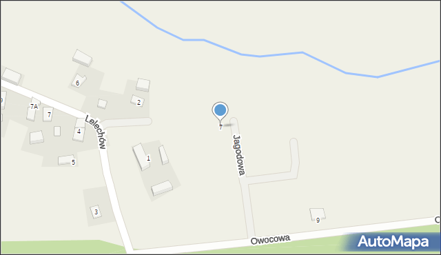 Lelechów, Jagodowa, 7, mapa Lelechów