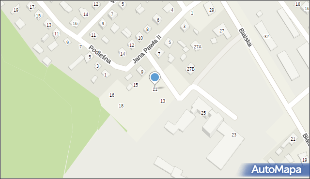 Leśna Podlaska, Jana Pawła II, 11, mapa Leśna Podlaska
