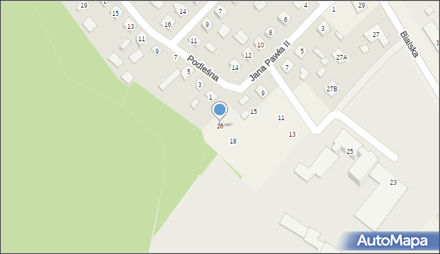 Leśna Podlaska, Jana Pawła II, 16, mapa Leśna Podlaska