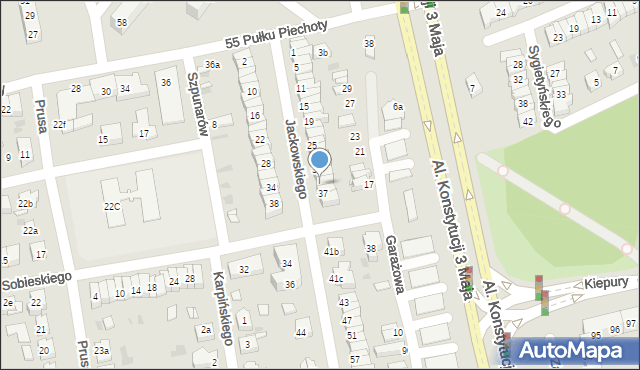Leszno, Jackowskiego Maksymiliana, 35, mapa Leszno