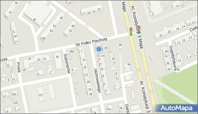 Leszno, Jackowskiego Maksymiliana, 9, mapa Leszno