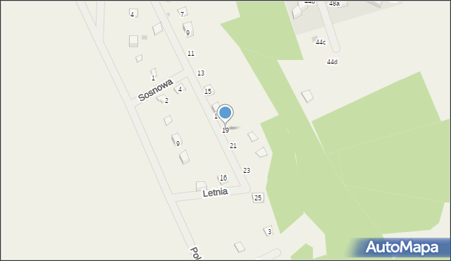Lewinko, Jałowcowa, 19, mapa Lewinko