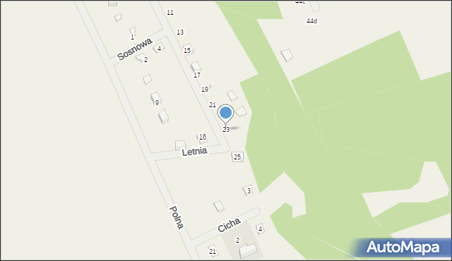 Lewinko, Jałowcowa, 23, mapa Lewinko