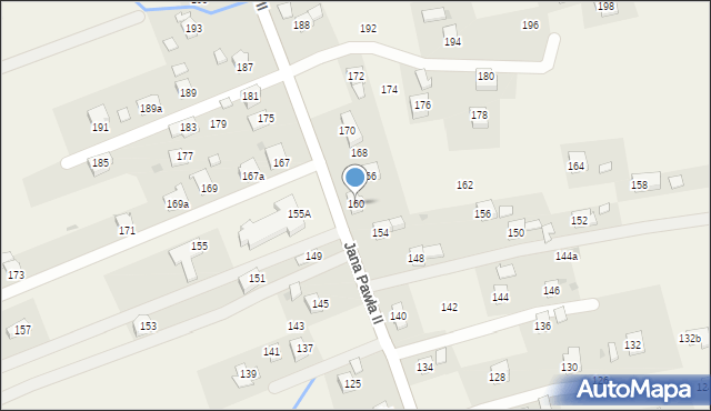 Łężany, Jana Pawła II, 160, mapa Łężany