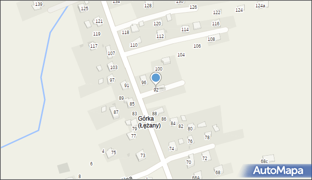 Łężany, Jana Pawła II, 92, mapa Łężany