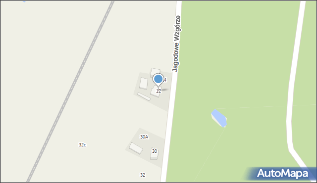 Leźno, Jagodowe Wzgórze, 12, mapa Leźno