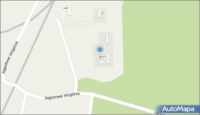 Leźno, Jagodowe Wzgórze, 15, mapa Leźno