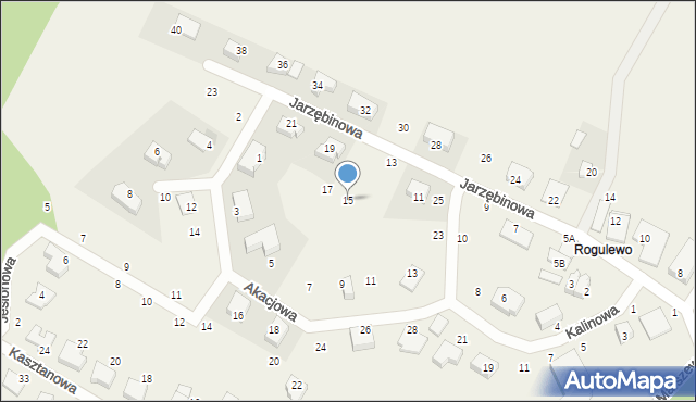 Łężyce, Jarzębinowa, 15, mapa Łężyce