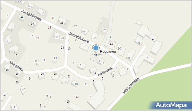 Łężyce, Jarzębinowa, 5B, mapa Łężyce