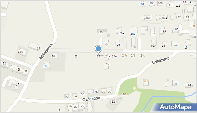 Libertów, Jabłoniowa, 24, mapa Libertów