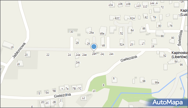Libertów, Jabłoniowa, 24h, mapa Libertów