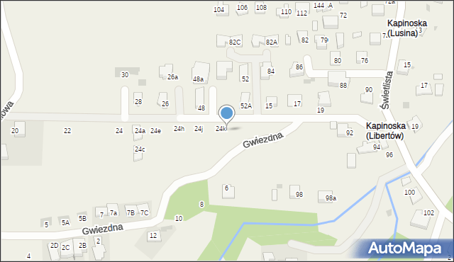 Libertów, Jabłoniowa, 24l, mapa Libertów