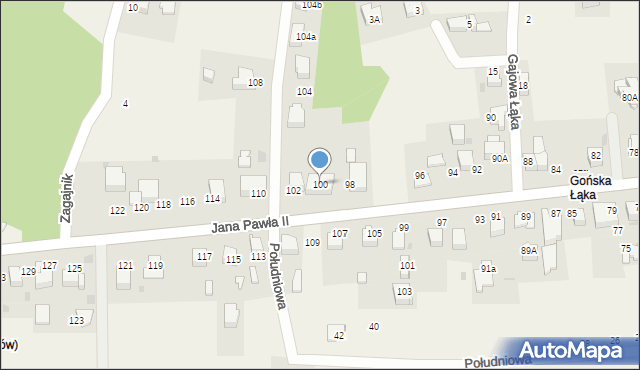 Libertów, Jana Pawła II, 100, mapa Libertów