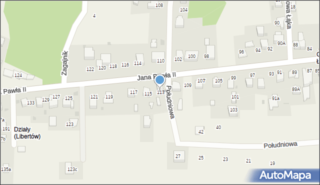 Libertów, Jana Pawła II, 113, mapa Libertów
