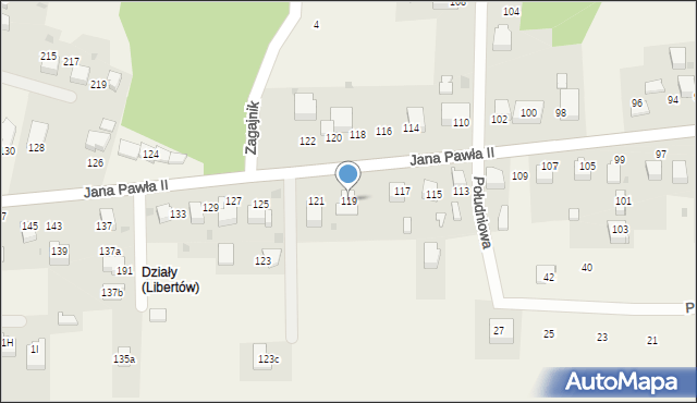 Libertów, Jana Pawła II, 119, mapa Libertów