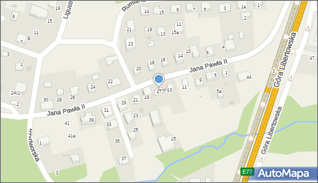 Libertów, Jana Pawła II, 17, mapa Libertów