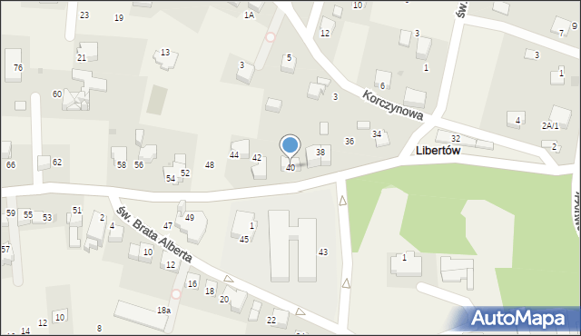 Libertów, Jana Pawła II, 40, mapa Libertów