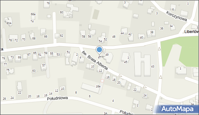 Libertów, Jana Pawła II, 47, mapa Libertów