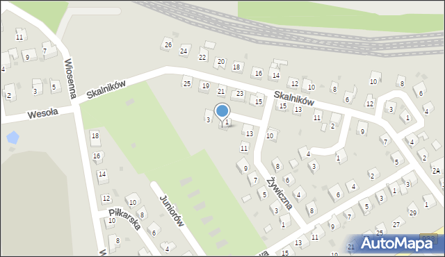 Libiąż, Jagodowa, 2, mapa Libiąż