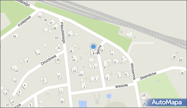 Libiąż, Jasna, 5, mapa Libiąż