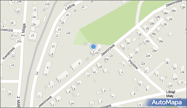 Libiąż, Jaworowa, 11, mapa Libiąż