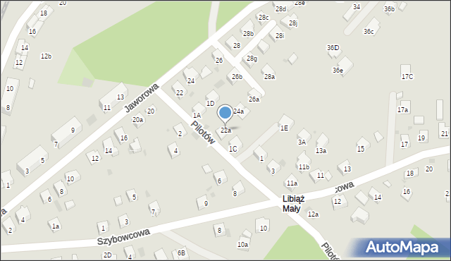 Libiąż, Jaworowa, 22a, mapa Libiąż
