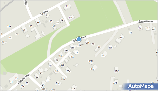 Libiąż, Jaworowa, 28e, mapa Libiąż