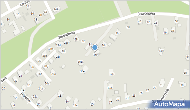 Libiąż, Jaworowa, 36c, mapa Libiąż