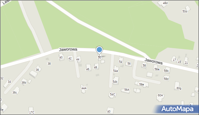 Libiąż, Jaworowa, 50, mapa Libiąż