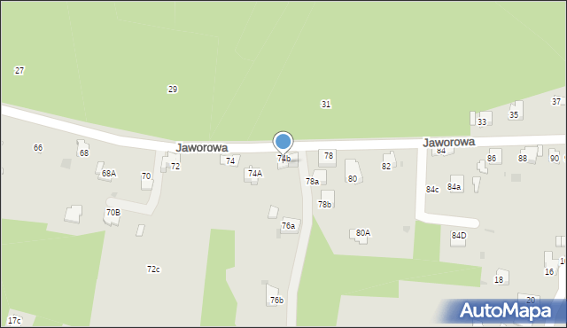 Libiąż, Jaworowa, 76, mapa Libiąż