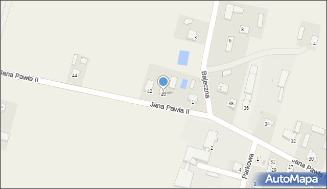 Ligowo, Jana Pawła II, 40, mapa Ligowo
