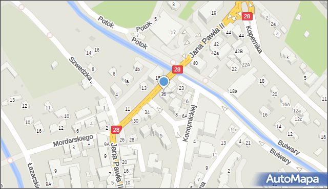 Limanowa, Jana Pawła II, 36, mapa Limanowa