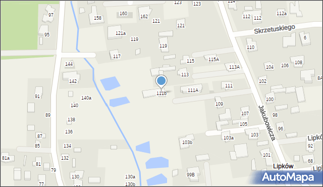 Lipków, Jakubowicza Józefa Paschalisa, 111b, mapa Lipków