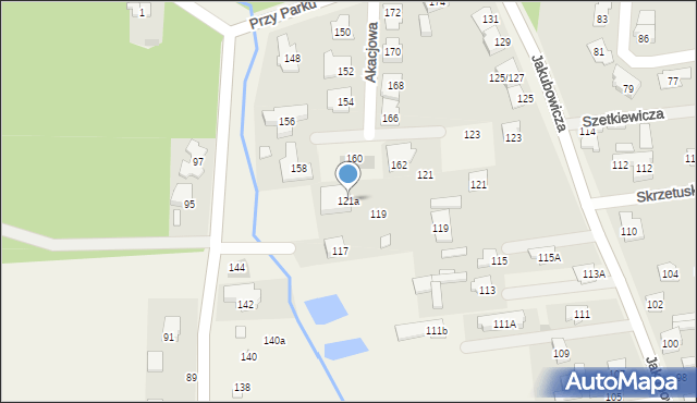 Lipków, Jakubowicza Józefa Paschalisa, 121a, mapa Lipków
