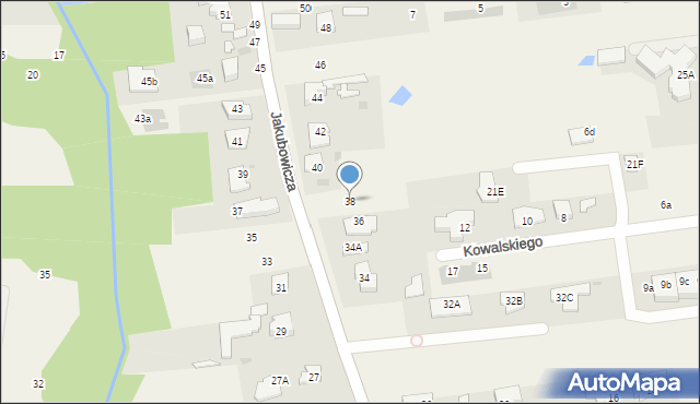 Lipków, Jakubowicza Józefa Paschalisa, 38, mapa Lipków
