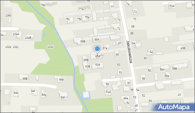 Lipków, Jakubowicza Józefa Paschalisa, 65A, mapa Lipków