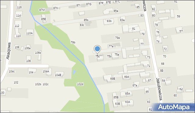 Lipków, Jakubowicza Józefa Paschalisa, 75c, mapa Lipków