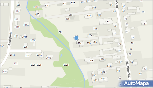Lipków, Jakubowicza Józefa Paschalisa, 75d, mapa Lipków