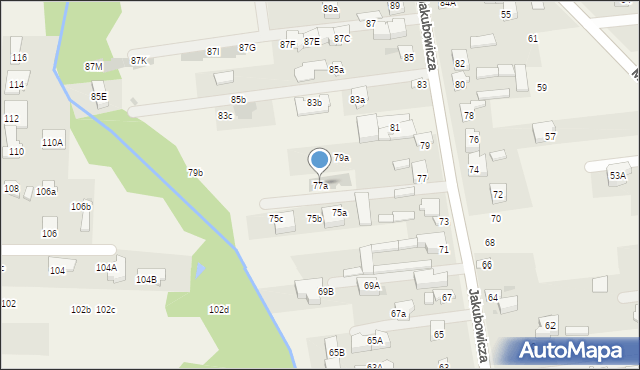 Lipków, Jakubowicza Józefa Paschalisa, 77a, mapa Lipków