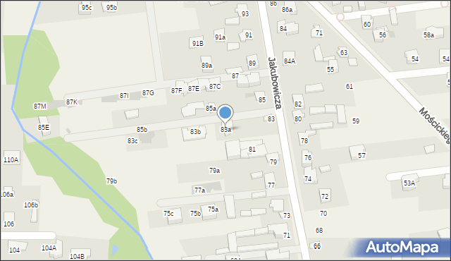 Lipków, Jakubowicza Józefa Paschalisa, 83a, mapa Lipków